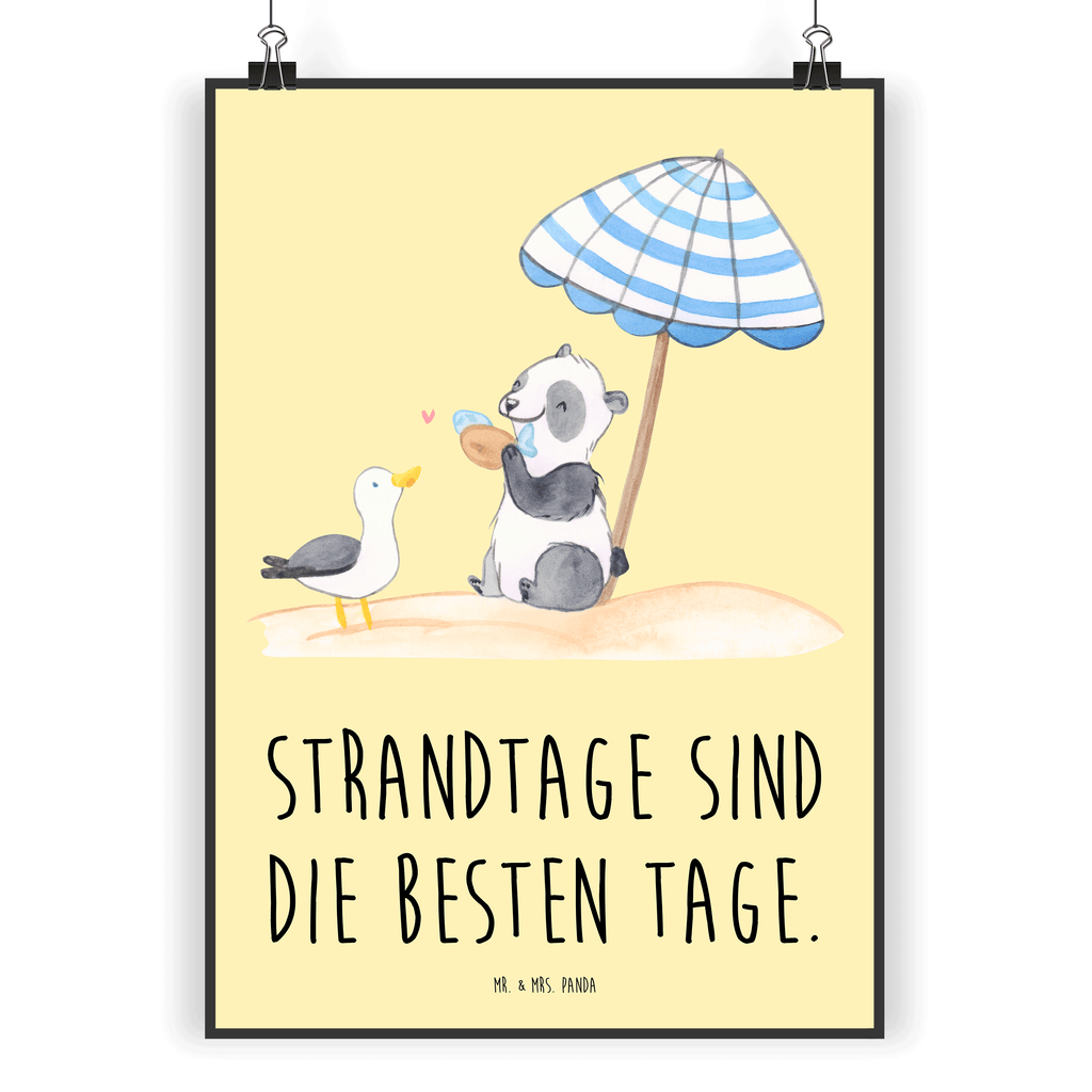 Poster Sommer Strandtage Poster, Wandposter, Bild, Wanddeko, Küchenposter, Kinderposter, Wanddeko Bild, Raumdekoration, Wanddekoration, Handgemaltes Poster, Mr. & Mrs. Panda Poster, Designposter, Kunstdruck, Posterdruck, Sommer, Sommermotive, Urlaubsmotive, Produkte für Urlauber, Sommer Produkte