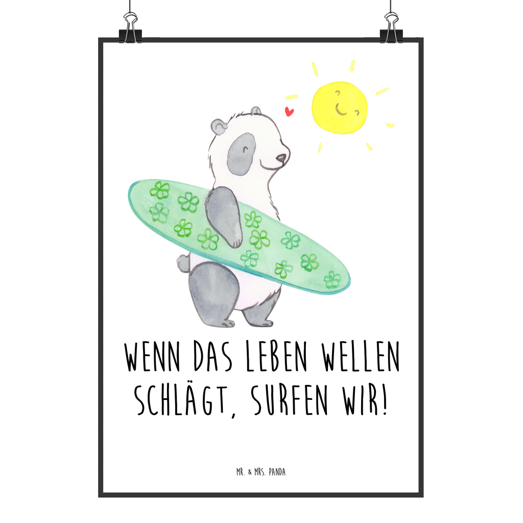 Poster Sommer Wellen Surf Poster, Wandposter, Bild, Wanddeko, Küchenposter, Kinderposter, Wanddeko Bild, Raumdekoration, Wanddekoration, Handgemaltes Poster, Mr. & Mrs. Panda Poster, Designposter, Kunstdruck, Posterdruck, Sommer, Sommermotive, Urlaubsmotive, Produkte für Urlauber, Sommer Produkte