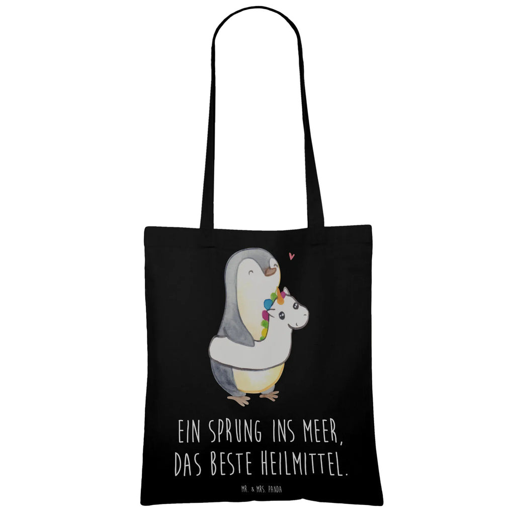 Tote bag Ein Sprung ins Meer, das beste Heilmittel. Beuteltasche, Beutel, Einkaufstasche, Jutebeutel, Stoffbeutel, Tasche, Shopper, Umhängetasche, Strandtasche, Schultertasche, Stofftasche, Tragetasche, Badetasche, Jutetasche, Einkaufstüte, Laptoptasche, Sommer, Sommermotive, Urlaubsmotive, Produkte für Urlauber, Sommer Produkte