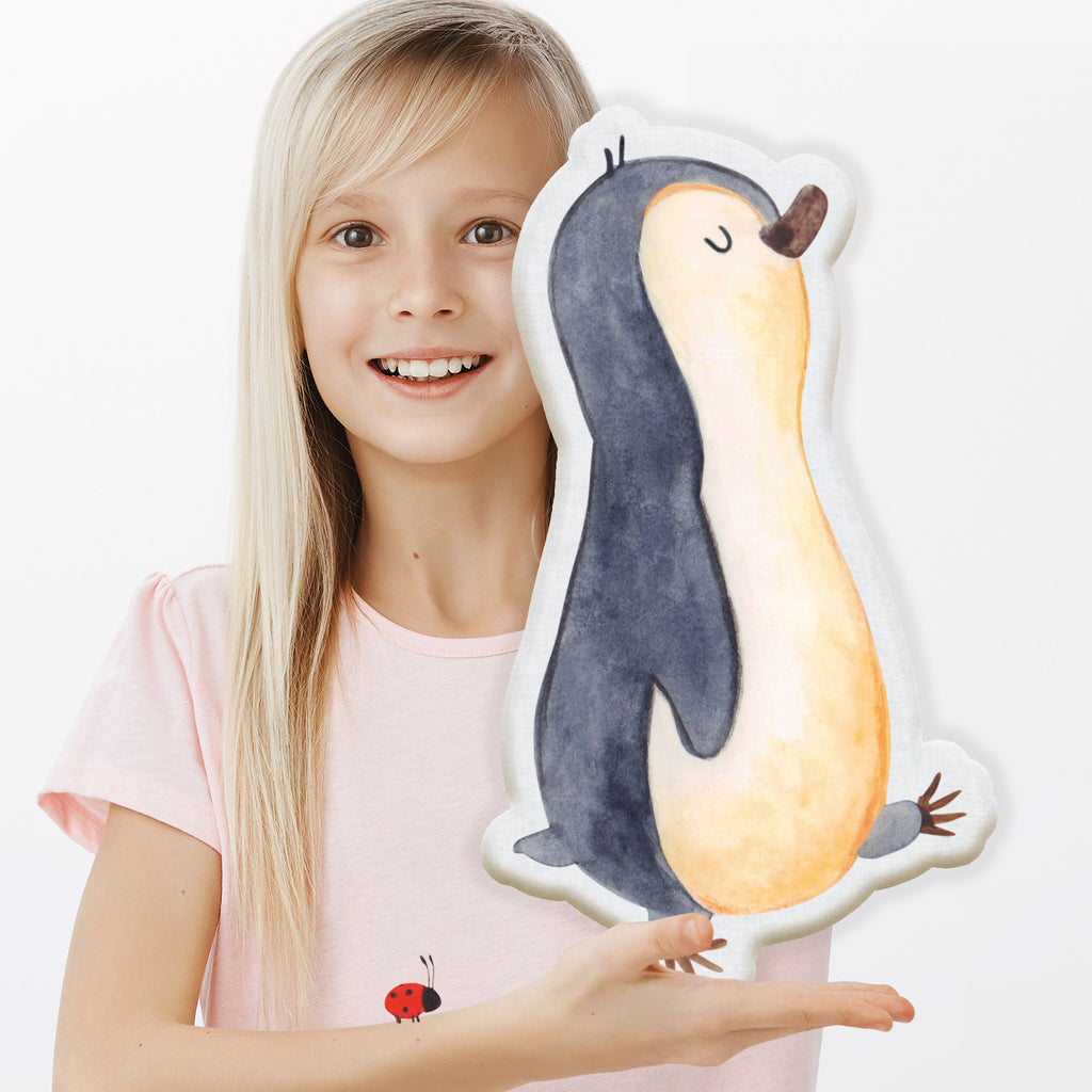 Personalisiertes Tierkissen Pinguin marschieren Personalisiertes Tierkissen, Pinguin, Pinguine, Frühaufsteher, Langschläfer, Bruder, Schwester, Familie