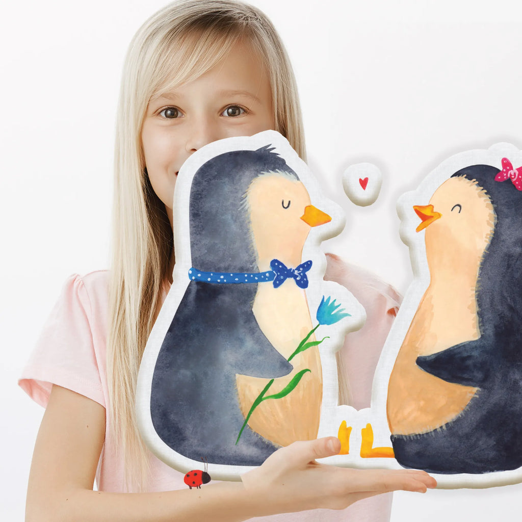 Personalisiertes Tierkissen Pinguin Pärchen Personalisiertes Tierkissen, Pinguin, Pinguine, Liebe, Liebespaar, Liebesbeweis, Liebesgeschenk, Verlobung, Jahrestag, Hochzeitstag, Hochzeit, Hochzeitsgeschenk, große Liebe, Traumpaar