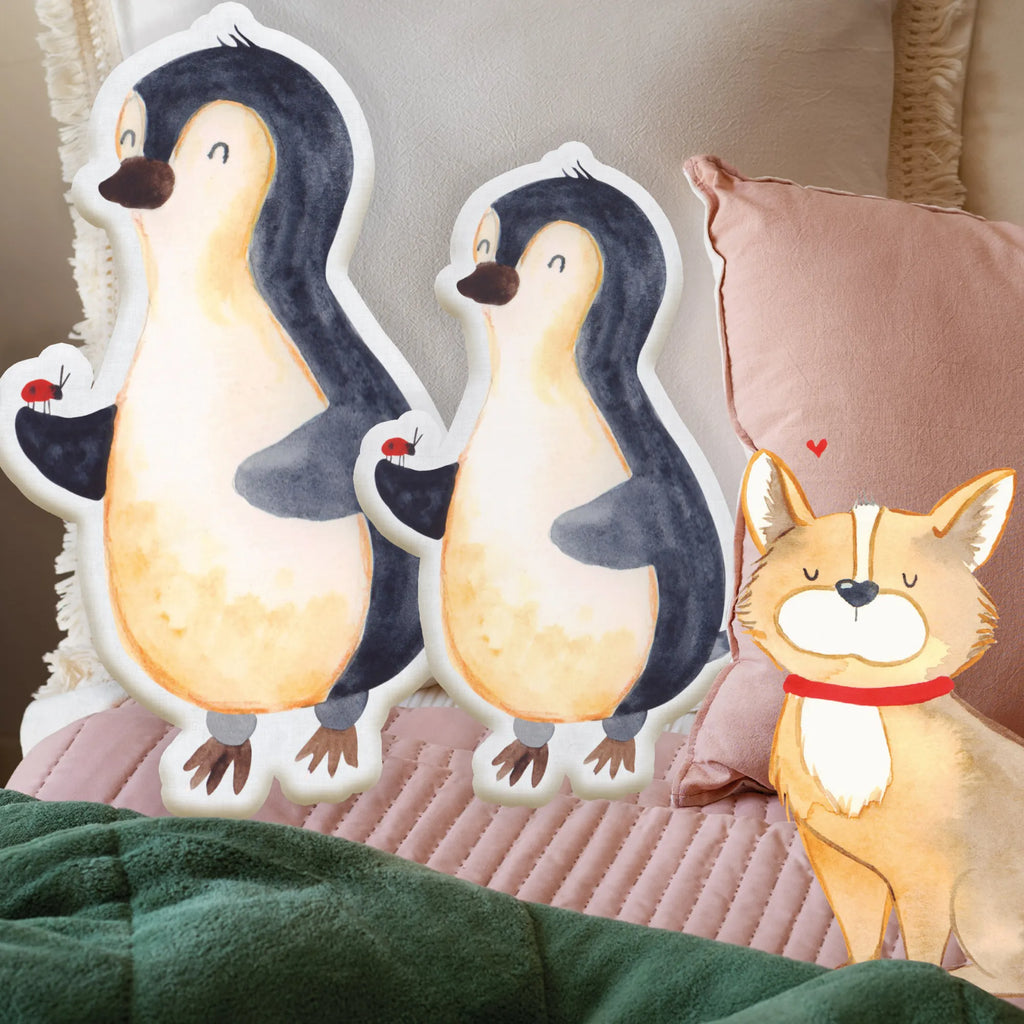 Personalisiertes Tierkissen Pinguin Marienkäfer Personalisiertes Tierkissen, Pinguin, Pinguine, Marienkäfer, Liebe, Wunder, Glück, Freude, Lebensfreude