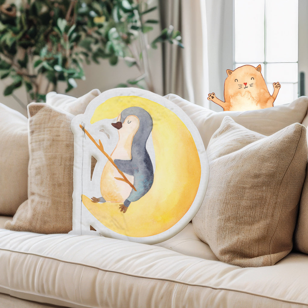 Personalisiertes Tierkissen Pinguin Mond Personalisiertes Tierkissen, Pinguin, Pinguine, Spruch, schlafen, Nachtruhe, Einschlafen, Schlafzimmer, Schlafstörungen, Gästezimmer