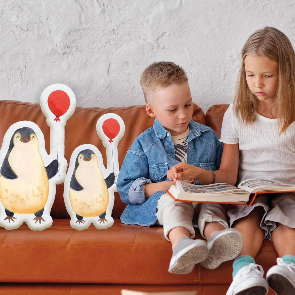 Personalisiertes Tierkissen Pinguin Luftballon Personalisiertes Tierkissen, Pinguin, Pinguine, Luftballon, Tagträume, Lebenslust, Geschenk Freundin, Geschenkidee, beste Freundin, Motivation, Neustart, neues Leben, Liebe, Glück