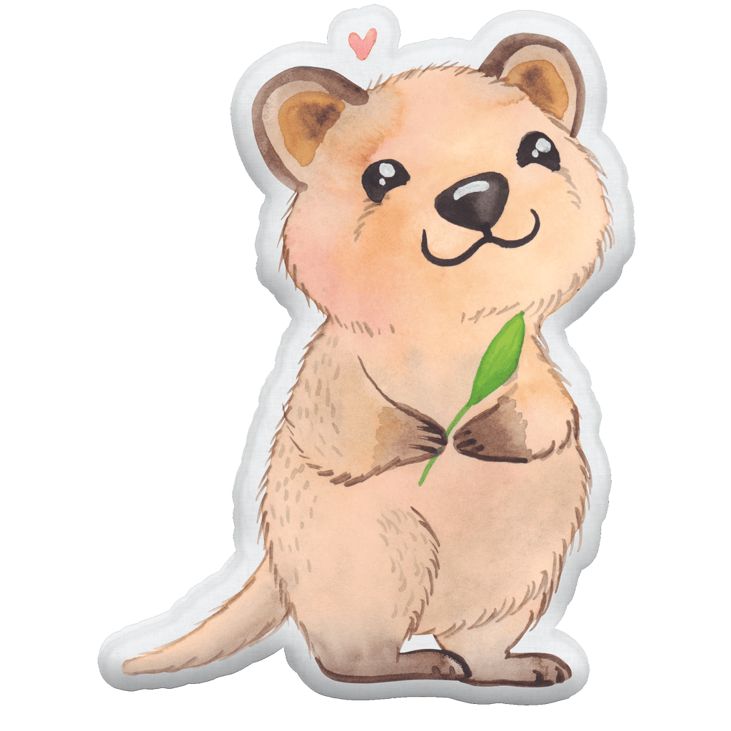 Kissen Kuscheltier Quokka Happy Tierkissen, Kuscheltier, Plüschtier, Tiermotive, Gute Laune, lustige Sprüche, Tiere, Quokka, Verschieben, Aufschieberitis, Lustiger Spruch, Niedliches Tier, Dinge erledigen