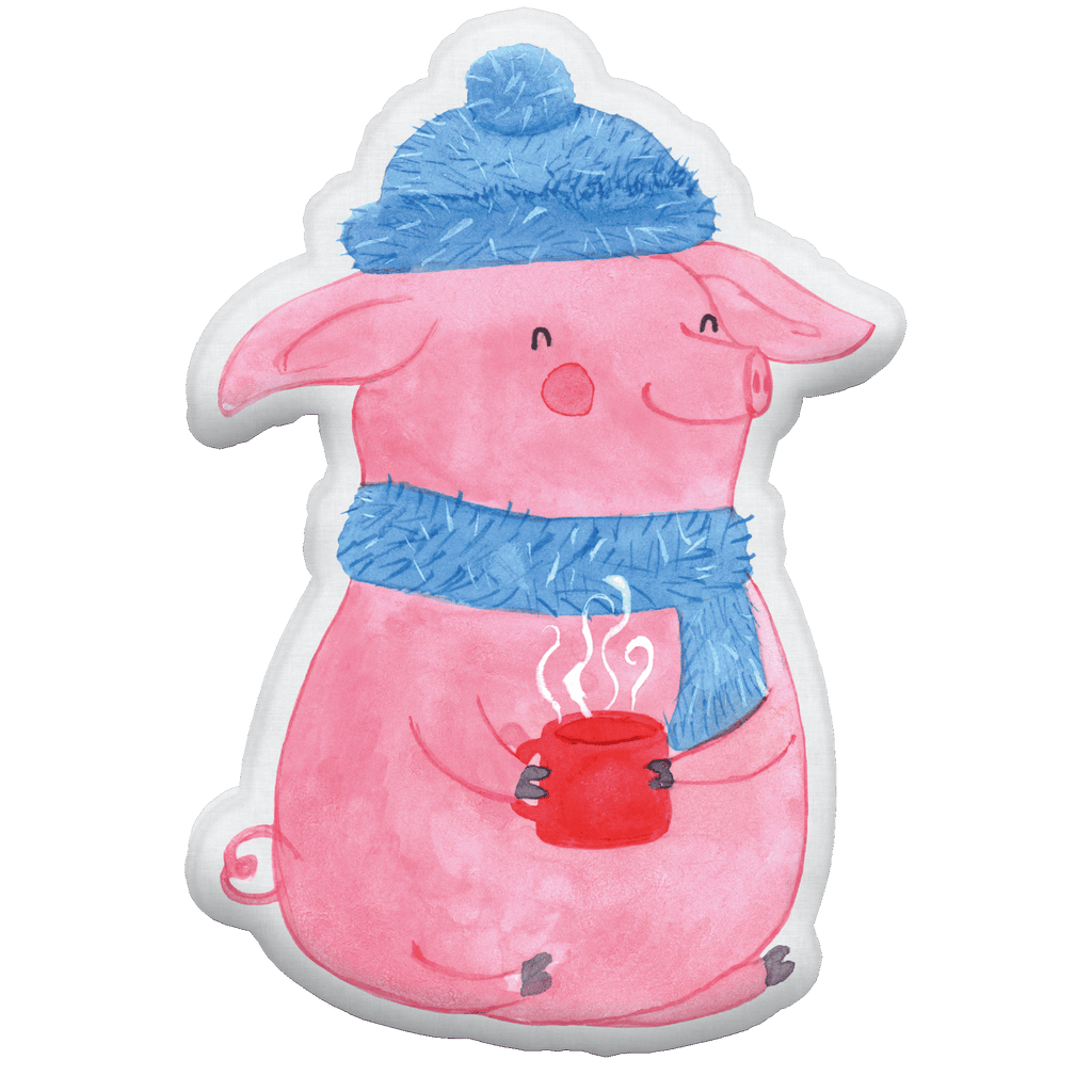 Kissen Kuscheltier Schwein Glühwein Tierkissen, Kuscheltier, Plüschtier, Winter, Weihnachten, Weihnachtsdeko, Nikolaus, Advent, Heiligabend, Wintermotiv, Glühschwein, Glühwein, Weihnachtsmarkt, Punsch