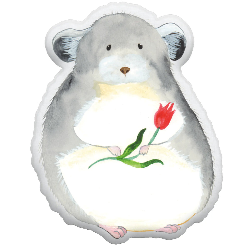 Tierkissen Chinchilla Blume Tierkissen, Tiermotive, Gute Laune, lustige Sprüche, Tiere, Chinchilla, Chinchillas, Liebeskummer, Kummer, Depressionen, traurig sein, Chaos, Glücklichsein, Büro, Büroalltag