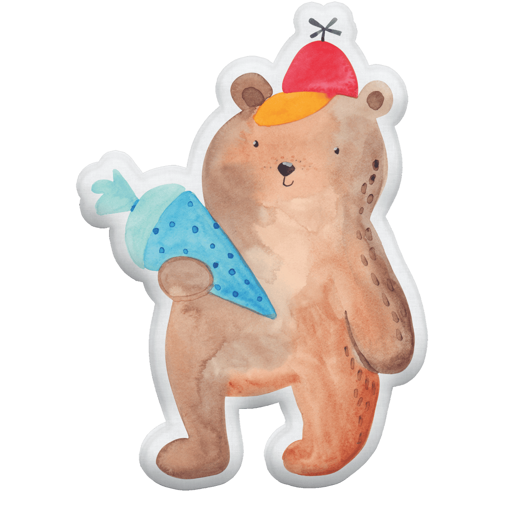 Kissen Kuscheltier Bär Schultüte Tierkissen, Kuscheltier, Plüschtier, Bär, Teddy, Teddybär, Bär Motiv, Schultüte, Erster Schultag Geschenk, Einschulung Geschenk, Schule Geschenk, Grundschule, Schulanfang, Schulbeginn