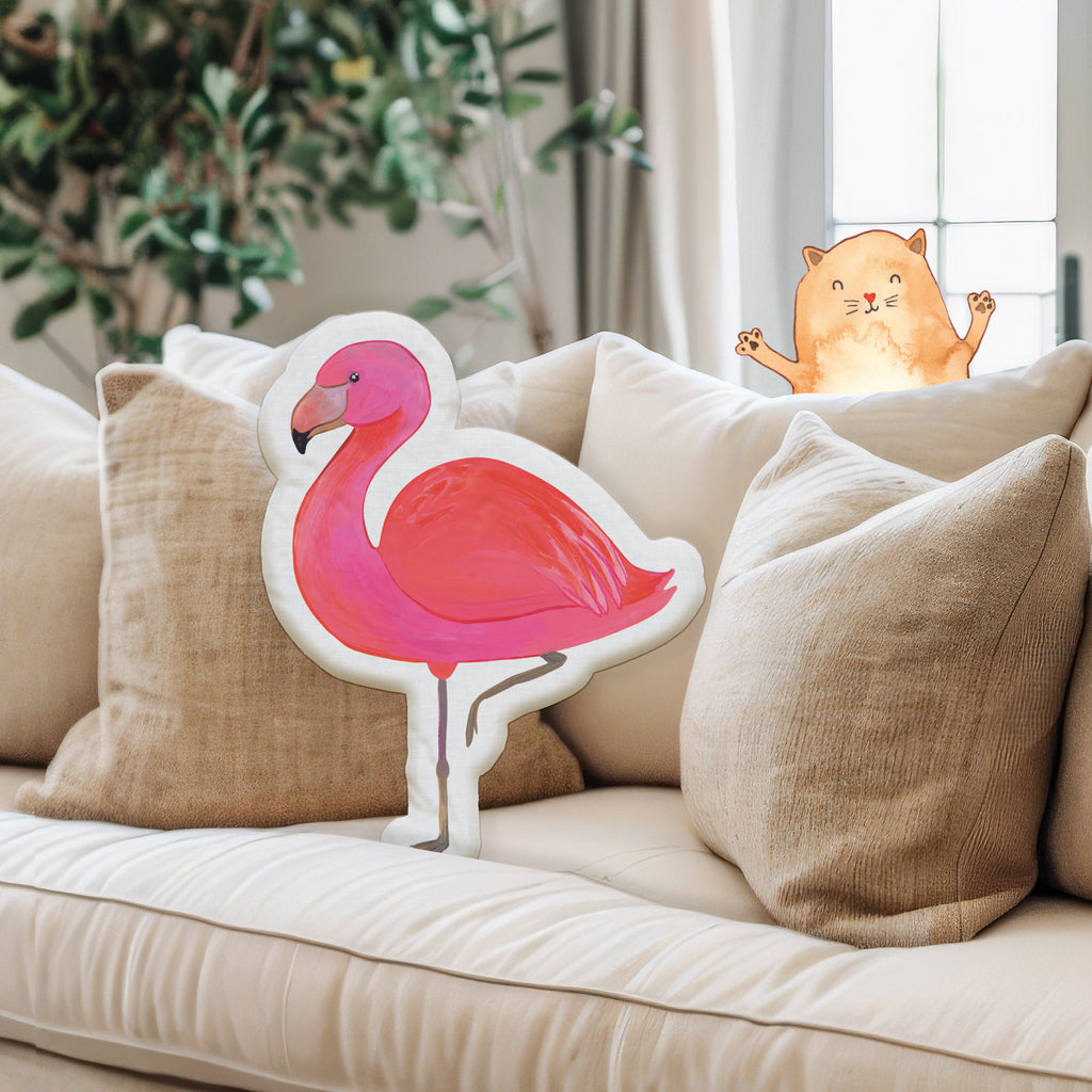 Kissen Kuscheltier Flamingo Classic Tierkissen, Kuscheltier, Plüschtier, Flamingo, Einzigartig, Selbstliebe, Stolz, ich, für mich, Spruch, Freundin, Freundinnen, Außenseiter, Sohn, Tochter, Geschwister