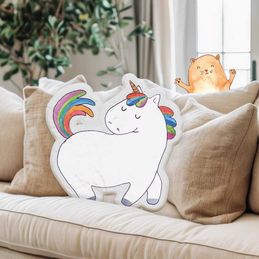 Kissen Kuscheltier Einhorn Stolzieren Tierkissen, Kuscheltier, Plüschtier, Einhorn, Einhörner, Einhorn Deko, Pegasus, Unicorn, stolz, anders, bunt, Pferd, Reiter, Reiten, Freundin, Geschenk