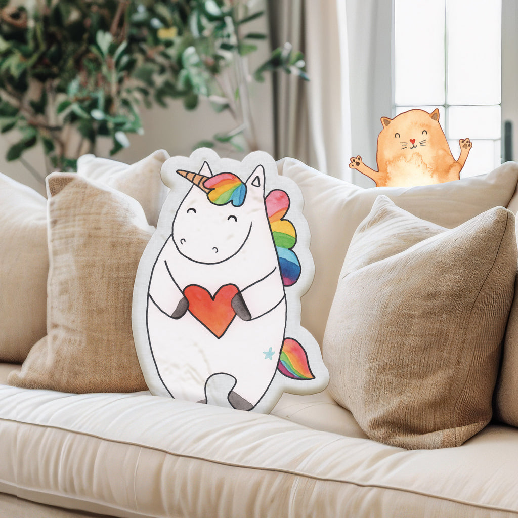 Kissen Kuscheltier Einhorn Herz Tierkissen, Kuscheltier, Plüschtier, Einhorn, Einhörner, Einhorn Deko, Pegasus, Unicorn, Herz, schlimm, böse, witzig, lustig, Freundin, anders, bunt