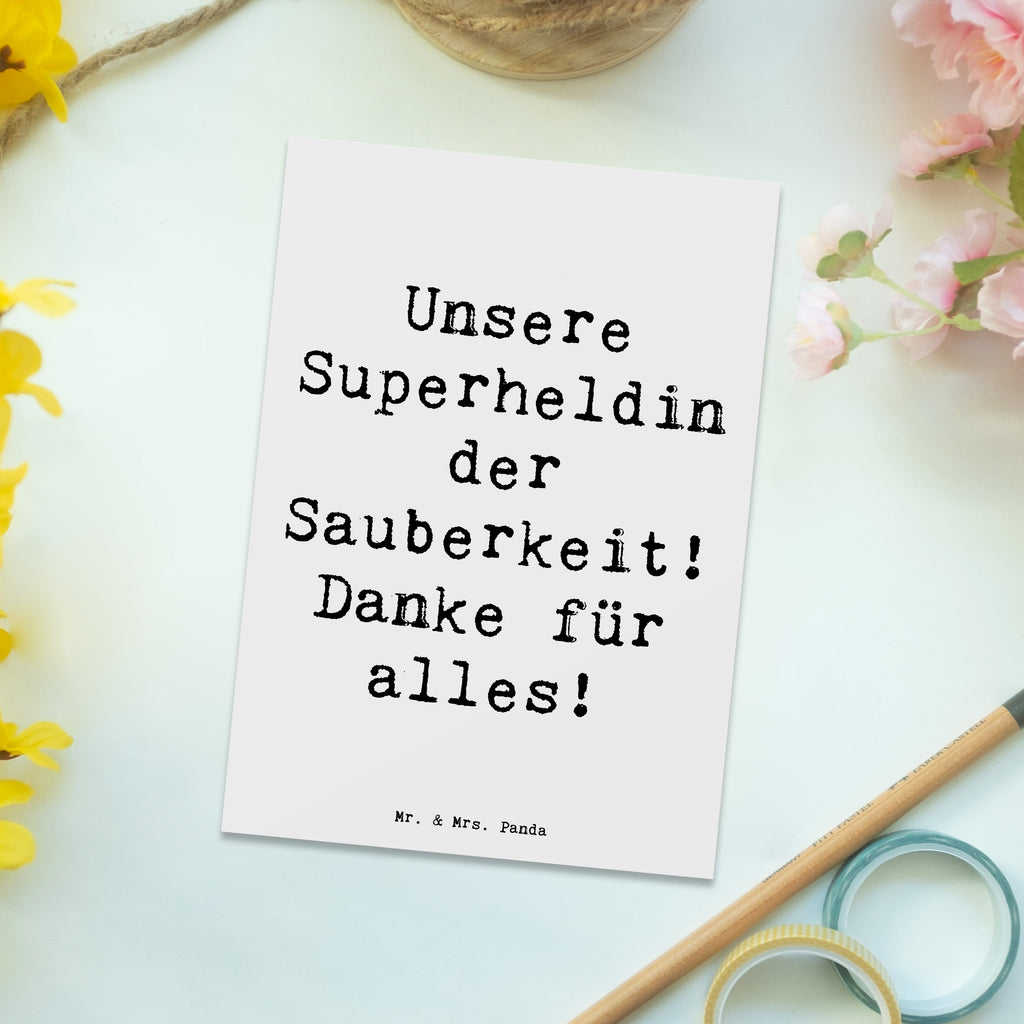 Postkarte Spruch Putzfrau Superheldin Postkarte, Karte, Geschenkkarte, Grußkarte, Einladung, Ansichtskarte, Geburtstagskarte, Einladungskarte, Dankeskarte, Ansichtskarten, Einladung Geburtstag, Einladungskarten Geburtstag