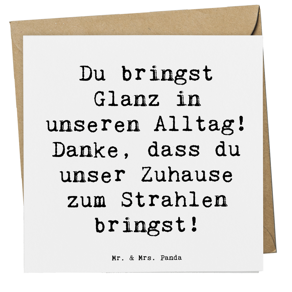 Deluxe Karte Spruch Glanz Putzfrau Karte, Grußkarte, Klappkarte, Einladungskarte, Glückwunschkarte, Hochzeitskarte, Geburtstagskarte, Hochwertige Grußkarte, Hochwertige Klappkarte