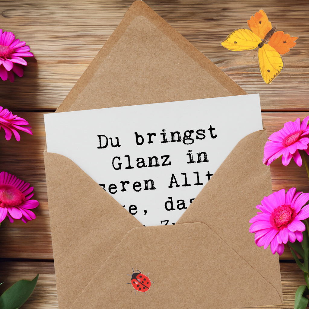 Deluxe Karte Spruch Glanz Putzfrau Karte, Grußkarte, Klappkarte, Einladungskarte, Glückwunschkarte, Hochzeitskarte, Geburtstagskarte, Hochwertige Grußkarte, Hochwertige Klappkarte