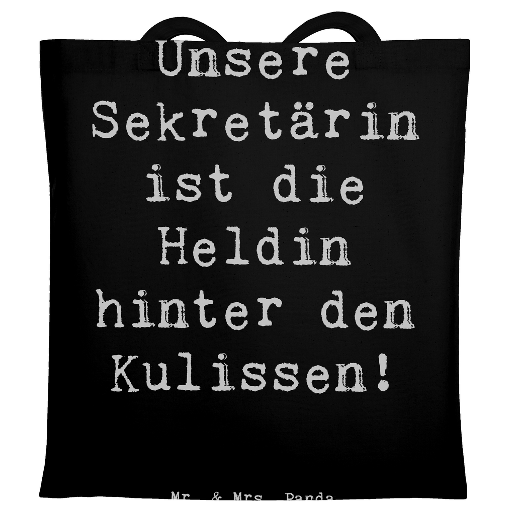 Tragetasche Unsere Sekretärin ist die Heldin hinter den Kulissen! Beuteltasche, Beutel, Einkaufstasche, Jutebeutel, Stoffbeutel, Tasche, Shopper, Umhängetasche, Strandtasche, Schultertasche, Stofftasche, Tragetasche, Badetasche, Jutetasche, Einkaufstüte, Laptoptasche