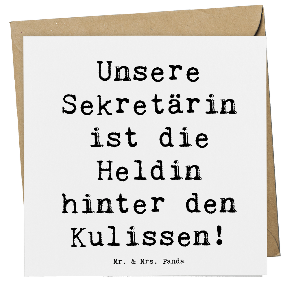 Deluxe Karte Unsere Sekretärin ist die Heldin hinter den Kulissen! Karte, Grußkarte, Klappkarte, Einladungskarte, Glückwunschkarte, Hochzeitskarte, Geburtstagskarte, Hochwertige Grußkarte, Hochwertige Klappkarte