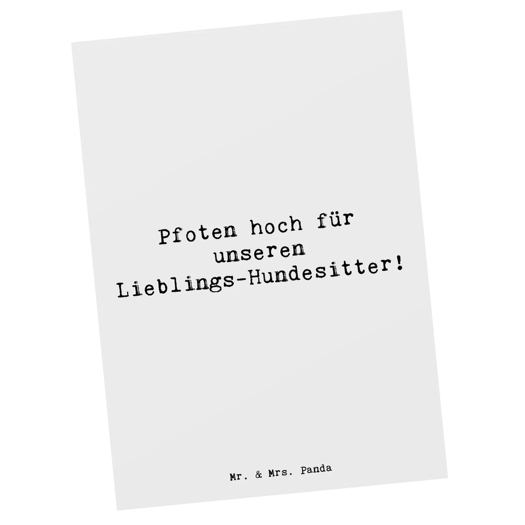 Postkarte Pfoten hoch für unseren Lieblings-Hundesitter! Postkarte, Karte, Geschenkkarte, Grußkarte, Einladung, Ansichtskarte, Geburtstagskarte, Einladungskarte, Dankeskarte, Ansichtskarten, Einladung Geburtstag, Einladungskarten Geburtstag