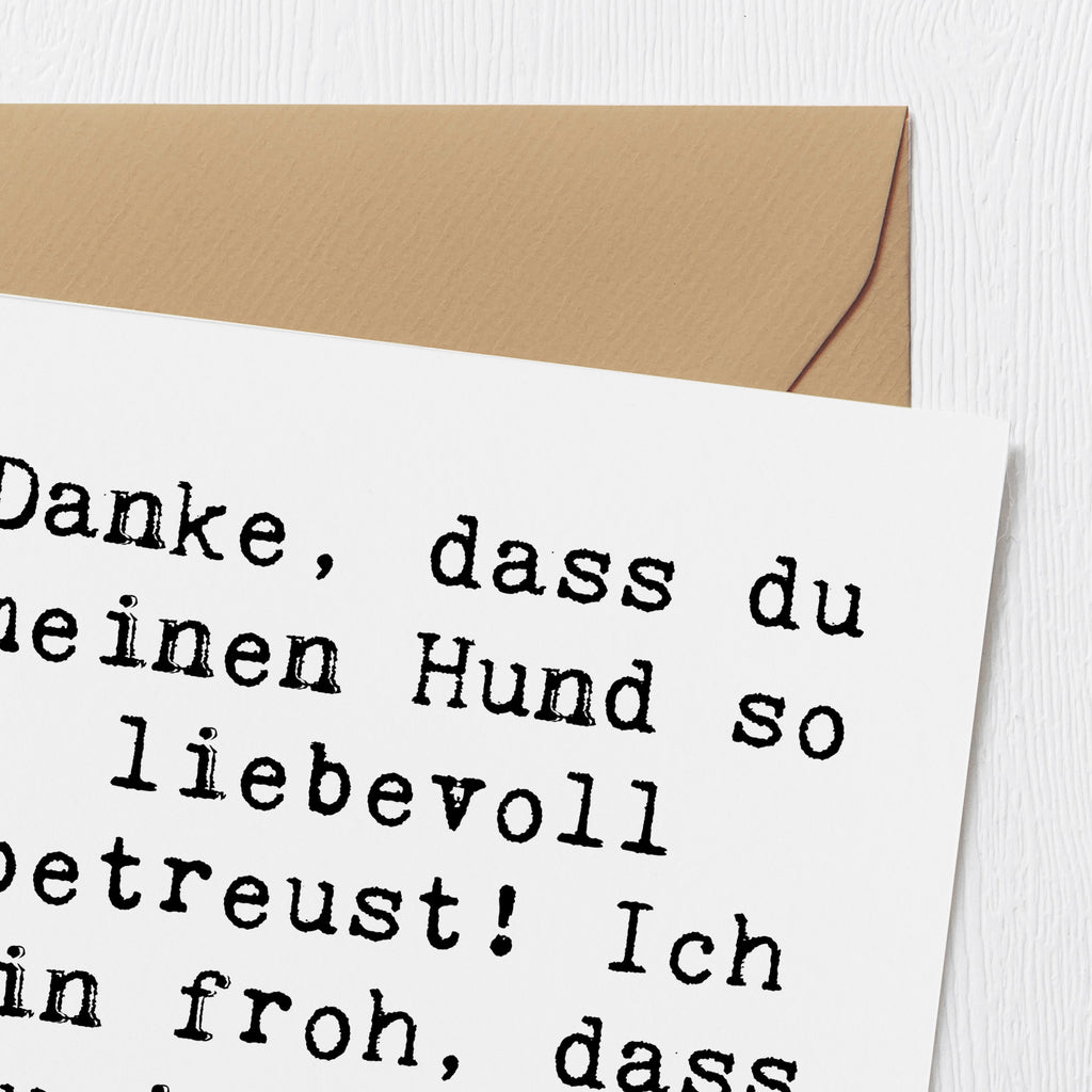 Deluxe Karte Danke, dass du meinen Hund so liebevoll betreust! Ich bin froh, dass du in unserem Leben bist. Karte, Grußkarte, Klappkarte, Einladungskarte, Glückwunschkarte, Hochzeitskarte, Geburtstagskarte, Hochwertige Grußkarte, Hochwertige Klappkarte