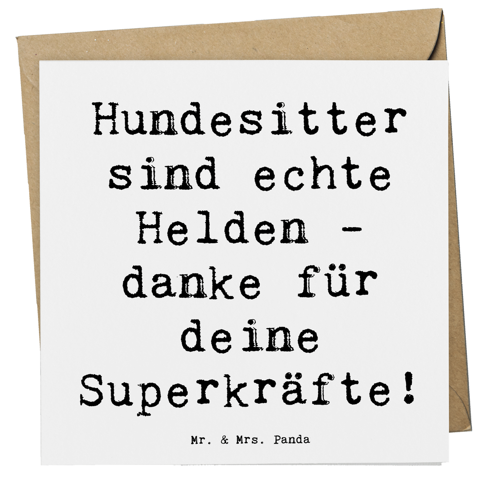 Deluxe Karte Hundesitter sind echte Helden - danke für deine Superkräfte! Karte, Grußkarte, Klappkarte, Einladungskarte, Glückwunschkarte, Hochzeitskarte, Geburtstagskarte, Hochwertige Grußkarte, Hochwertige Klappkarte