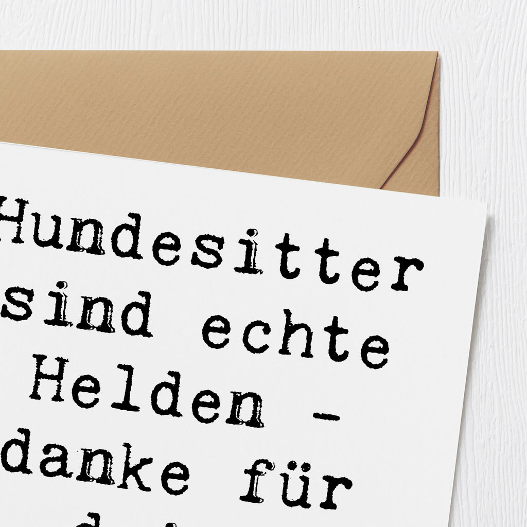 Deluxe Karte Hundesitter sind echte Helden - danke für deine Superkräfte! Karte, Grußkarte, Klappkarte, Einladungskarte, Glückwunschkarte, Hochzeitskarte, Geburtstagskarte, Hochwertige Grußkarte, Hochwertige Klappkarte