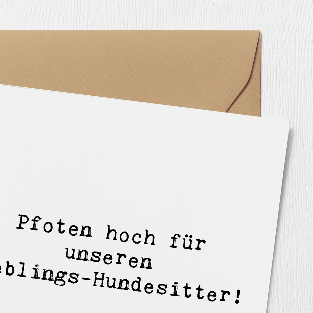 Deluxe Karte Pfoten hoch für unseren Lieblings-Hundesitter! Karte, Grußkarte, Klappkarte, Einladungskarte, Glückwunschkarte, Hochzeitskarte, Geburtstagskarte, Hochwertige Grußkarte, Hochwertige Klappkarte