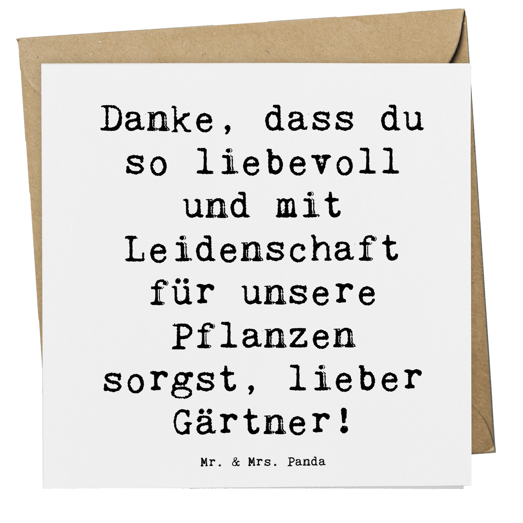 Deluxe Karte Danke, dass du so liebevoll und mit Leidenschaft für unsere Pflanzen sorgst, lieber Gärtner! Karte, Grußkarte, Klappkarte, Einladungskarte, Glückwunschkarte, Hochzeitskarte, Geburtstagskarte, Hochwertige Grußkarte, Hochwertige Klappkarte