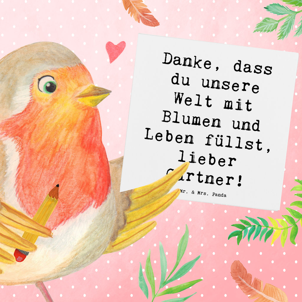 Deluxe Karte Danke, dass du unsere Welt mit Blumen und Leben füllst, lieber Gärtner! Karte, Grußkarte, Klappkarte, Einladungskarte, Glückwunschkarte, Hochzeitskarte, Geburtstagskarte, Hochwertige Grußkarte, Hochwertige Klappkarte