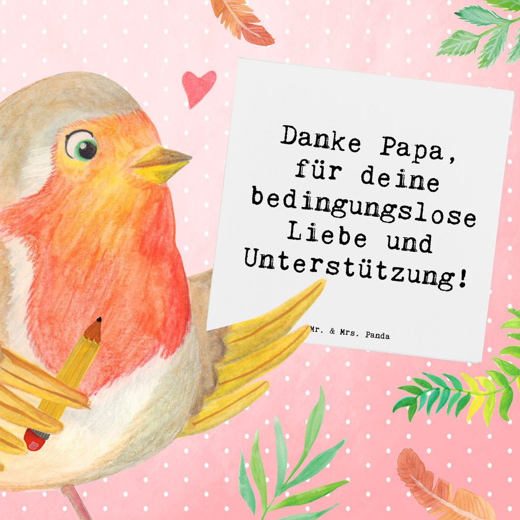 Deluxe Karte Danke Papa, für deine bedingungslose Liebe und Unterstützung! Karte, Grußkarte, Klappkarte, Einladungskarte, Glückwunschkarte, Hochzeitskarte, Geburtstagskarte, Hochwertige Grußkarte, Hochwertige Klappkarte