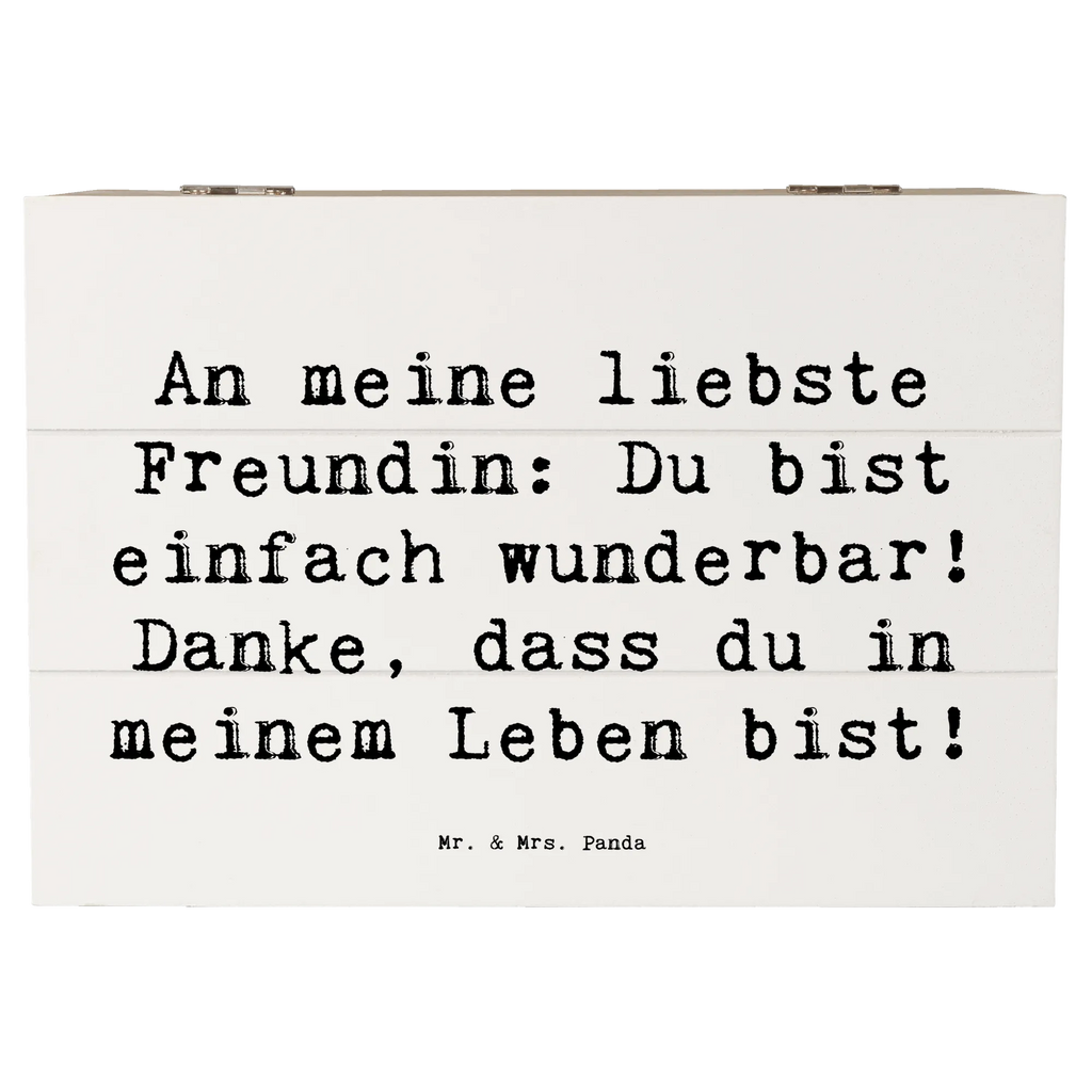 Holzkiste An meine liebste Freundin: Du bist einfach wunderbar! Danke, dass du in meinem Leben bist! Holzkiste, Kiste, Schatzkiste, Truhe, Schatulle, XXL, Erinnerungsbox, Erinnerungskiste, Dekokiste, Aufbewahrungsbox, Geschenkbox, Geschenkdose