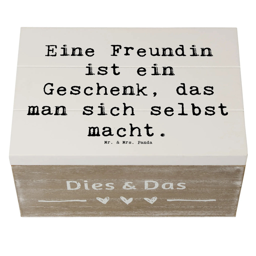 Holzkiste Eine Freundin ist ein Geschenk, das man sich selbst macht. Holzkiste, Kiste, Schatzkiste, Truhe, Schatulle, XXL, Erinnerungsbox, Erinnerungskiste, Dekokiste, Aufbewahrungsbox, Geschenkbox, Geschenkdose