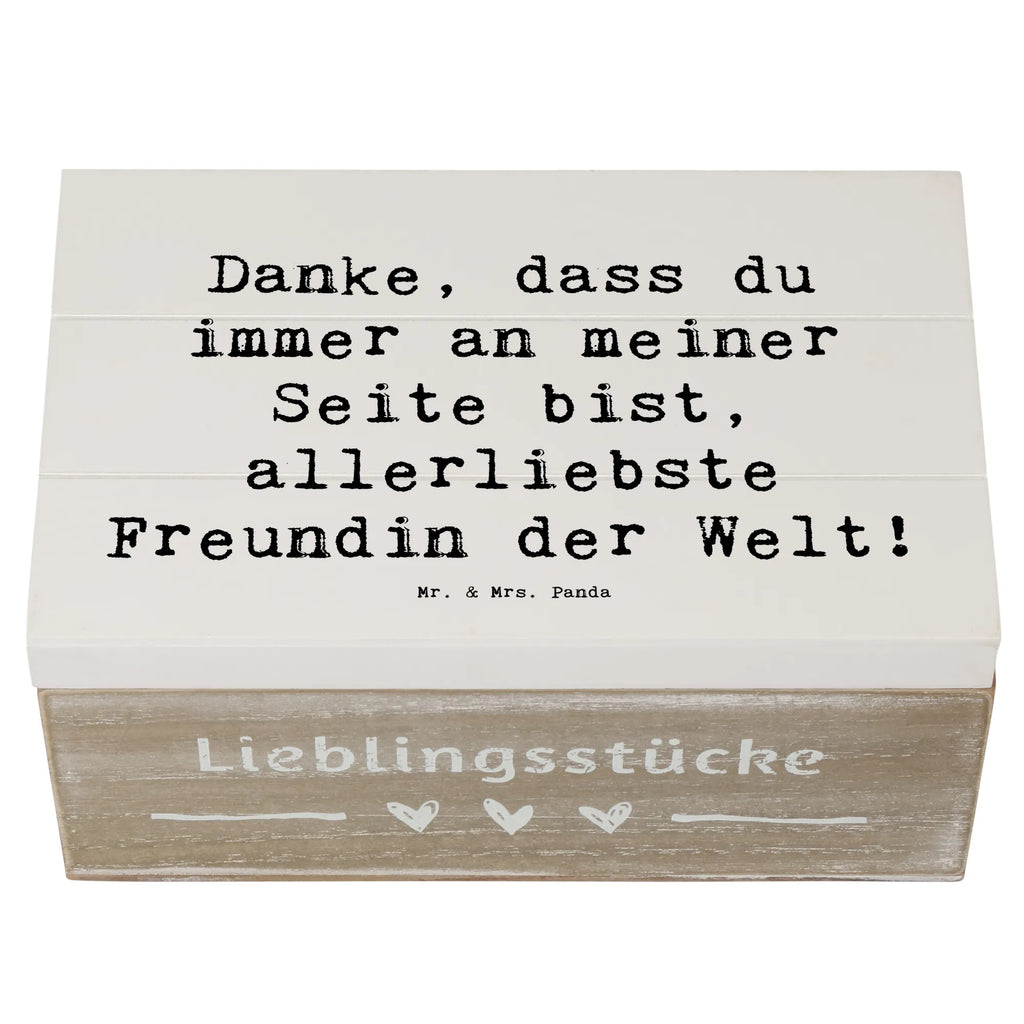 Holzkiste Danke, dass du immer an meiner Seite bist, allerliebste Freundin der Welt! Holzkiste, Kiste, Schatzkiste, Truhe, Schatulle, XXL, Erinnerungsbox, Erinnerungskiste, Dekokiste, Aufbewahrungsbox, Geschenkbox, Geschenkdose