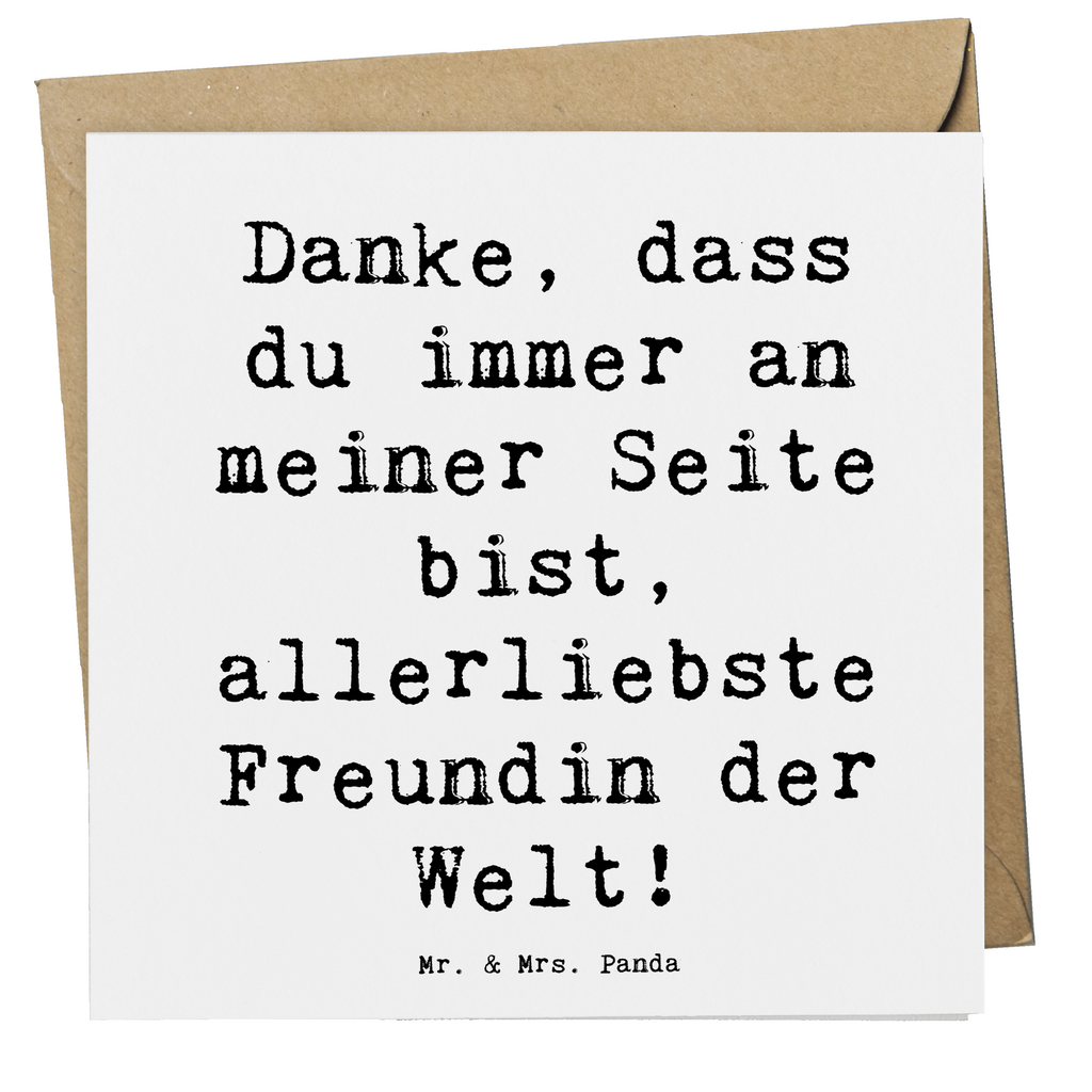 Deluxe Karte Danke, dass du immer an meiner Seite bist, allerliebste Freundin der Welt! Karte, Grußkarte, Klappkarte, Einladungskarte, Glückwunschkarte, Hochzeitskarte, Geburtstagskarte, Hochwertige Grußkarte, Hochwertige Klappkarte