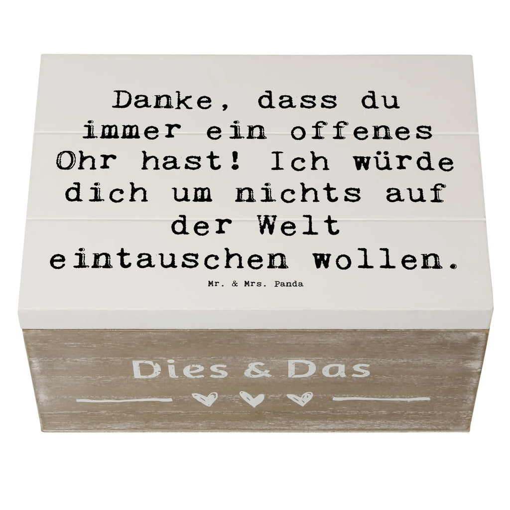 Holzkiste Danke, dass du immer ein offenes Ohr hast! Ich würde dich um nichts auf der Welt eintauschen wollen. Holzkiste, Kiste, Schatzkiste, Truhe, Schatulle, XXL, Erinnerungsbox, Erinnerungskiste, Dekokiste, Aufbewahrungsbox, Geschenkbox, Geschenkdose