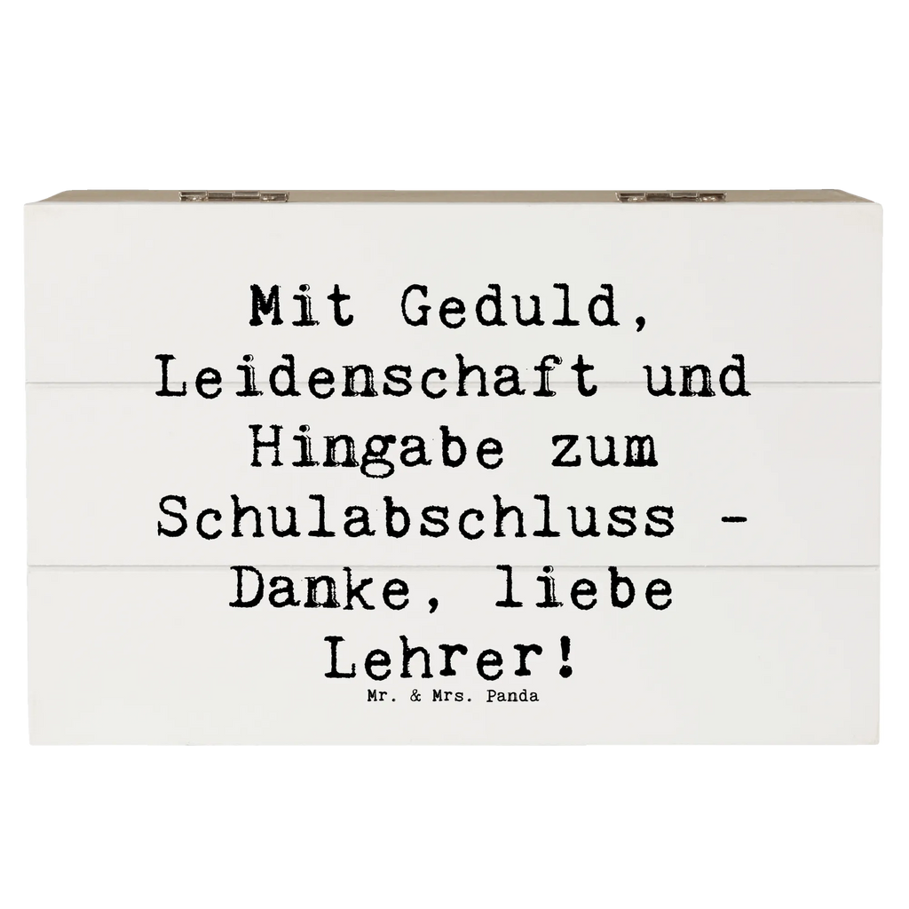 Holzkiste Mit Geduld, Leidenschaft und Hingabe zum Schulabschluss - Danke, liebe Lehrer! Holzkiste, Kiste, Schatzkiste, Truhe, Schatulle, XXL, Erinnerungsbox, Erinnerungskiste, Dekokiste, Aufbewahrungsbox, Geschenkbox, Geschenkdose