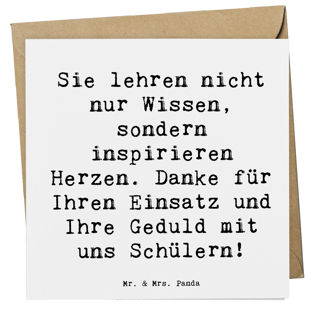 Deluxe Karte Sie lehren nicht nur Wissen, sondern inspirieren Herzen. Danke für Ihren Einsatz und Ihre Geduld mit uns Schülern! Karte, Grußkarte, Klappkarte, Einladungskarte, Glückwunschkarte, Hochzeitskarte, Geburtstagskarte, Hochwertige Grußkarte, Hochwertige Klappkarte