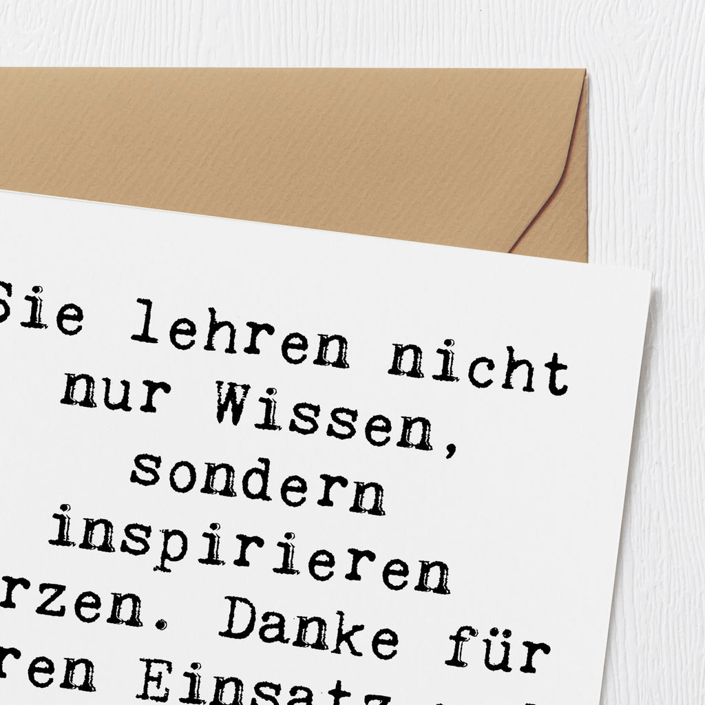 Deluxe Karte Sie lehren nicht nur Wissen, sondern inspirieren Herzen. Danke für Ihren Einsatz und Ihre Geduld mit uns Schülern! Karte, Grußkarte, Klappkarte, Einladungskarte, Glückwunschkarte, Hochzeitskarte, Geburtstagskarte, Hochwertige Grußkarte, Hochwertige Klappkarte