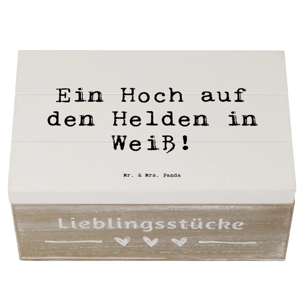 Holzkiste Ein Hoch auf den Helden in Weiß! Holzkiste, Kiste, Schatzkiste, Truhe, Schatulle, XXL, Erinnerungsbox, Erinnerungskiste, Dekokiste, Aufbewahrungsbox, Geschenkbox, Geschenkdose