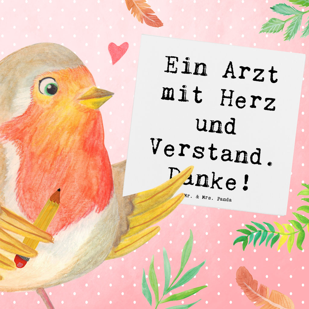 Deluxe Karte Ein Arzt mit Herz und Verstand. Danke! Karte, Grußkarte, Klappkarte, Einladungskarte, Glückwunschkarte, Hochzeitskarte, Geburtstagskarte, Hochwertige Grußkarte, Hochwertige Klappkarte