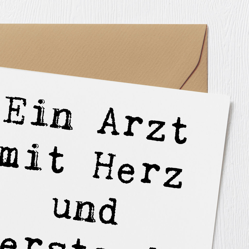 Deluxe Karte Ein Arzt mit Herz und Verstand. Danke! Karte, Grußkarte, Klappkarte, Einladungskarte, Glückwunschkarte, Hochzeitskarte, Geburtstagskarte, Hochwertige Grußkarte, Hochwertige Klappkarte