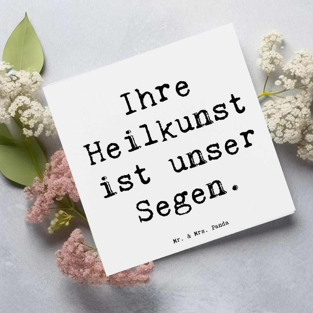 Deluxe Karte Ihre Heilkunst ist unser Segen. Karte, Grußkarte, Klappkarte, Einladungskarte, Glückwunschkarte, Hochzeitskarte, Geburtstagskarte, Hochwertige Grußkarte, Hochwertige Klappkarte