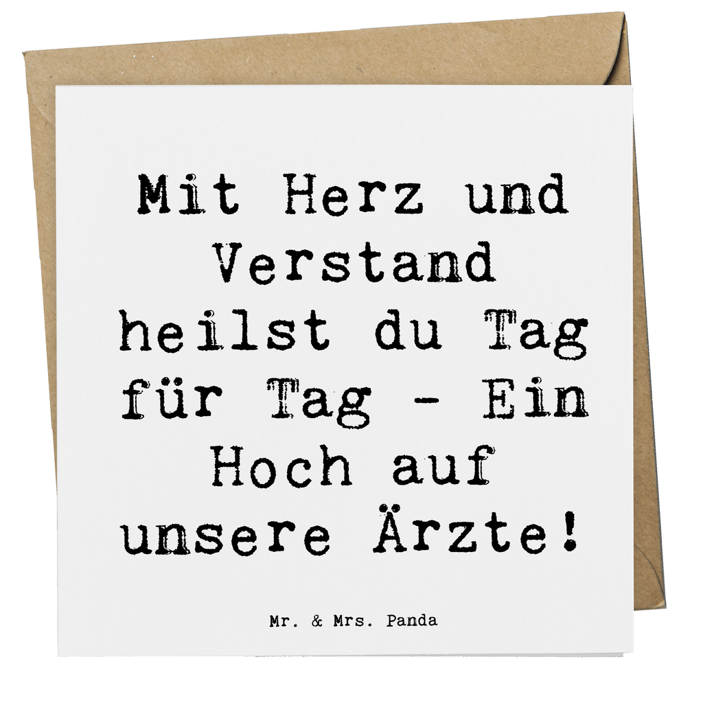 Deluxe Karte Mit Herz und Verstand heilst du Tag für Tag - Ein Hoch auf unsere Ärzte! Karte, Grußkarte, Klappkarte, Einladungskarte, Glückwunschkarte, Hochzeitskarte, Geburtstagskarte, Hochwertige Grußkarte, Hochwertige Klappkarte