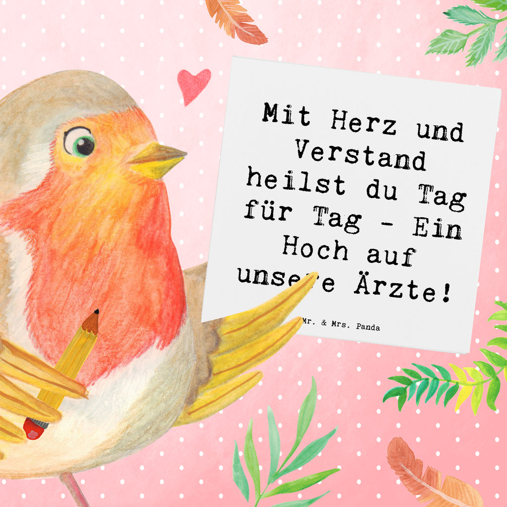 Deluxe Karte Mit Herz und Verstand heilst du Tag für Tag - Ein Hoch auf unsere Ärzte! Karte, Grußkarte, Klappkarte, Einladungskarte, Glückwunschkarte, Hochzeitskarte, Geburtstagskarte, Hochwertige Grußkarte, Hochwertige Klappkarte