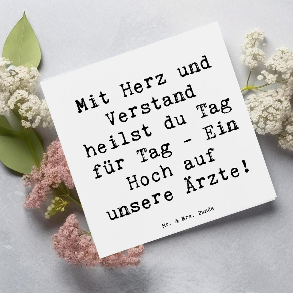 Deluxe Karte Mit Herz und Verstand heilst du Tag für Tag - Ein Hoch auf unsere Ärzte! Karte, Grußkarte, Klappkarte, Einladungskarte, Glückwunschkarte, Hochzeitskarte, Geburtstagskarte, Hochwertige Grußkarte, Hochwertige Klappkarte