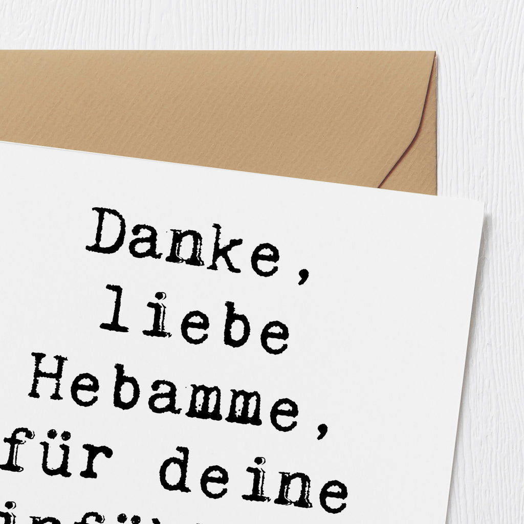 Deluxe Karte Danke, liebe Hebamme, für deine einfühlsame Begleitung! Karte, Grußkarte, Klappkarte, Einladungskarte, Glückwunschkarte, Hochzeitskarte, Geburtstagskarte, Hochwertige Grußkarte, Hochwertige Klappkarte