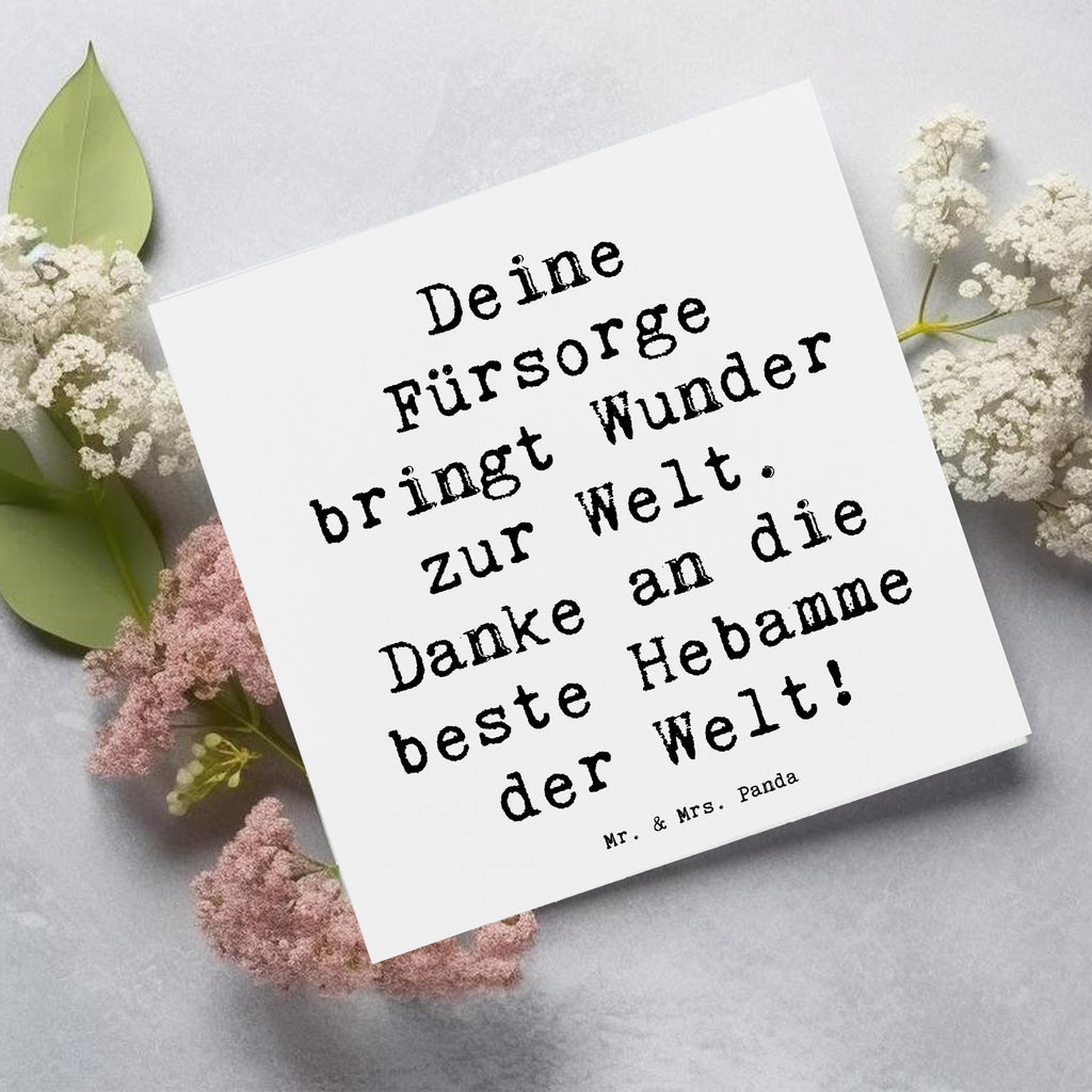 Deluxe Karte Deine Fürsorge bringt Wunder zur Welt. Danke an die beste Hebamme der Welt! Karte, Grußkarte, Klappkarte, Einladungskarte, Glückwunschkarte, Hochzeitskarte, Geburtstagskarte, Hochwertige Grußkarte, Hochwertige Klappkarte