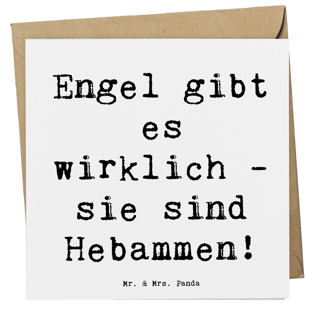 Deluxe Karte Spruch Hebamme Engel Karte, Grußkarte, Klappkarte, Einladungskarte, Glückwunschkarte, Hochzeitskarte, Geburtstagskarte, Hochwertige Grußkarte, Hochwertige Klappkarte