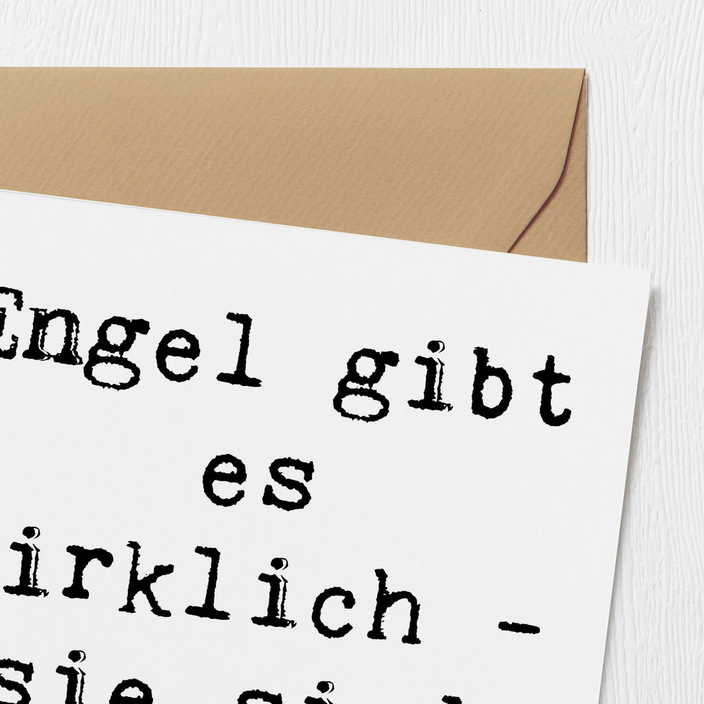 Deluxe Karte Spruch Hebamme Engel Karte, Grußkarte, Klappkarte, Einladungskarte, Glückwunschkarte, Hochzeitskarte, Geburtstagskarte, Hochwertige Grußkarte, Hochwertige Klappkarte