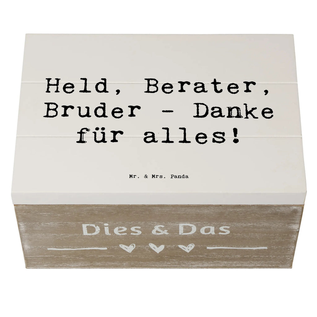 Holzkiste Held, Berater, Bruder - Danke für alles! Holzkiste, Kiste, Schatzkiste, Truhe, Schatulle, XXL, Erinnerungsbox, Erinnerungskiste, Dekokiste, Aufbewahrungsbox, Geschenkbox, Geschenkdose