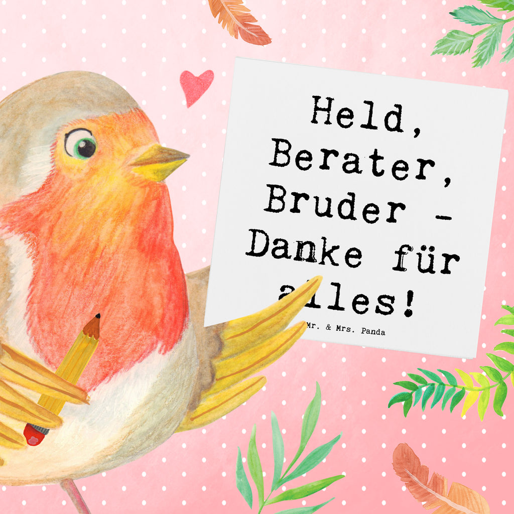 Deluxe Karte Held, Berater, Bruder - Danke für alles! Karte, Grußkarte, Klappkarte, Einladungskarte, Glückwunschkarte, Hochzeitskarte, Geburtstagskarte, Hochwertige Grußkarte, Hochwertige Klappkarte