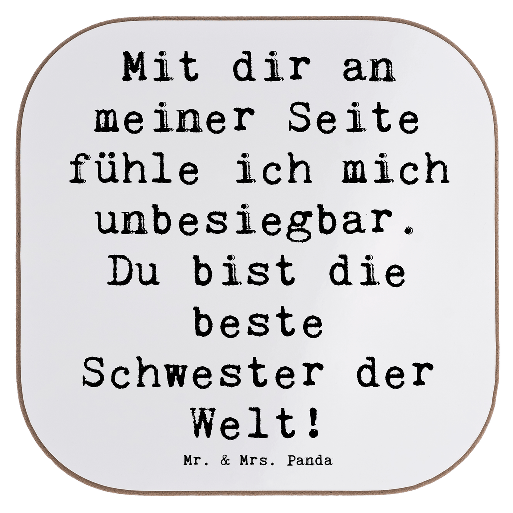 Untersetzer Mit dir an meiner Seite fühle ich mich unbesiegbar. Du bist die beste Schwester der Welt! Untersetzer, Bierdeckel, Glasuntersetzer, Untersetzer Gläser, Getränkeuntersetzer, Untersetzer aus Holz, Untersetzer für Gläser, Korkuntersetzer, Untersetzer Holz, Holzuntersetzer, Tassen Untersetzer, Untersetzer Design